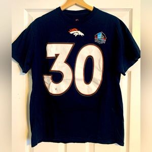 Vintage Denver Broncos #30 Terrell Davis NFL Hall of Fame T-shirt